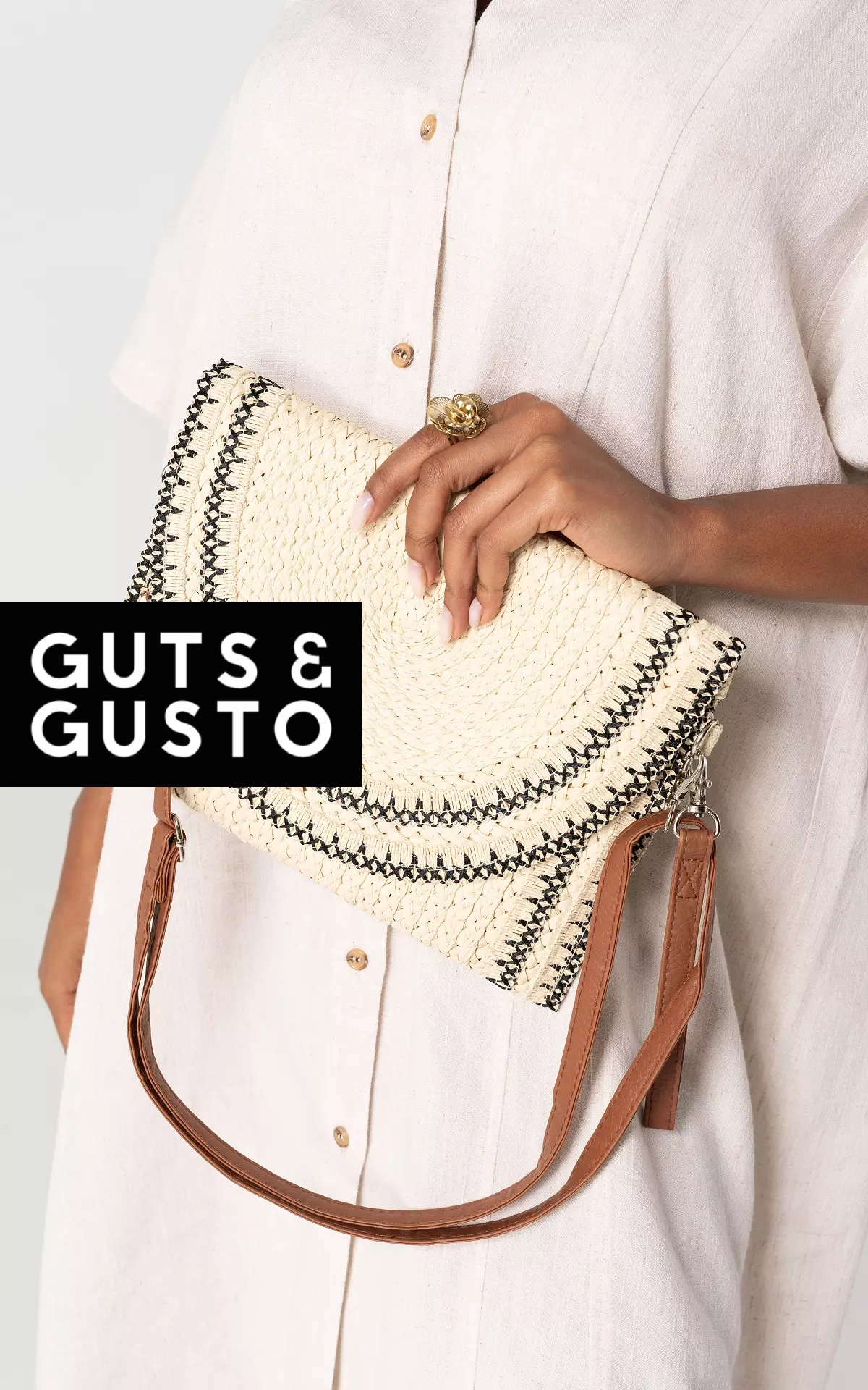Guts&gusto Handtasche Schulterriemen Geflochtene Tasche Mit